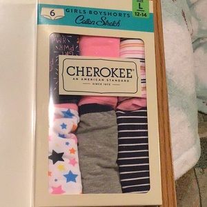 Cherokee 6 pair Girls Cotton Stretch Boyshorts